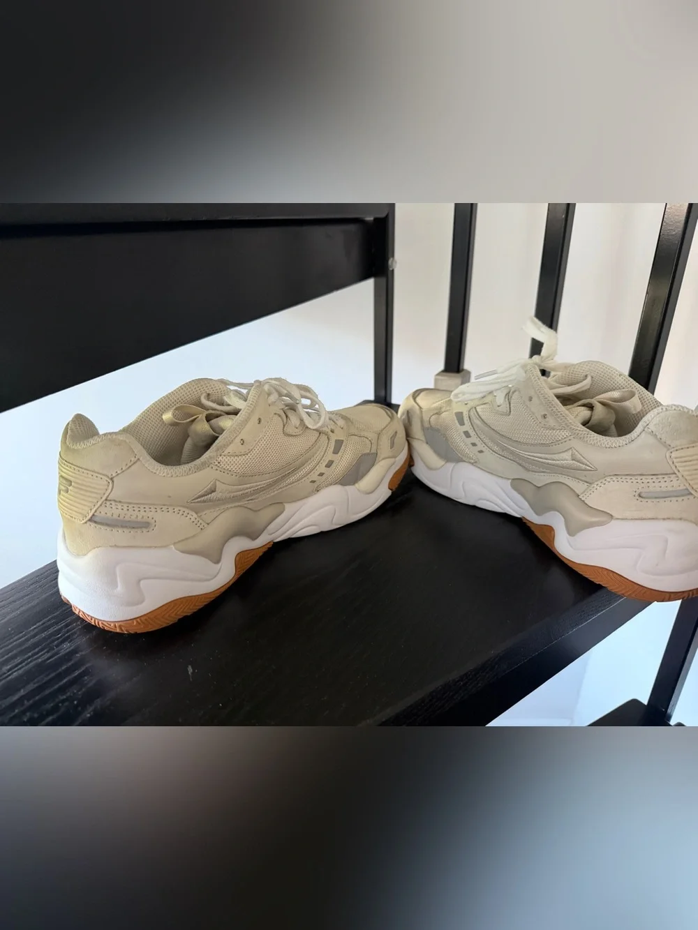 Fila Sonicburst Women’s Beige Mesh & Suede Retro Runner Sneakers